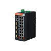 Dahua 16-портовый гигабитный управляемый коммутатор с PoE, промышленное исполнение DH-PFS4420-16GT-DP