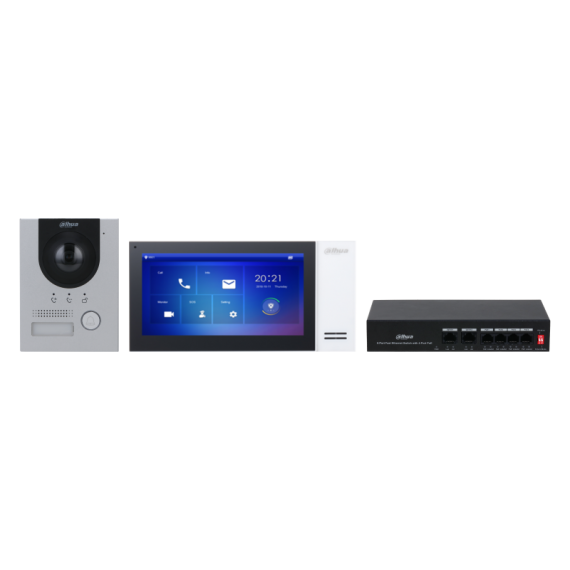 Фотография товара 'Dahua DHI-KTP01L(F) Комплект DHI-VTO2201F-P+DHI-VTH2421FW-P+DH-PFS3005-4ET-36E'